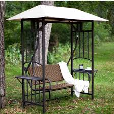 2 Person Gazebo Swing With Canopy Natural