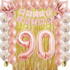 Looking for sweet happy birthday wishes to share with someone special on their special day? Amazon Com Rose Gold 90th Birthday Decorations Party Supplies Kit For Women Men Adult Gold Metallic Foil Curtain Confetti Latex Balloons As Photo Booth Table And Wall Backdrop Toys Games