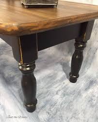 black stain wood grain coffee table