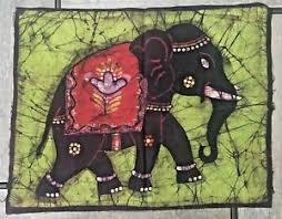 Creative wall hangers can be used to hang your mugs, ladles. Hand Crafted Batik India Elephant Wall Hanging Fabric Cotton Cloth Textile Ebay