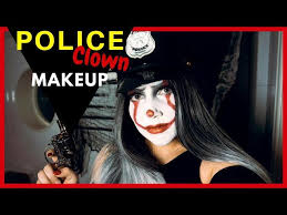police clown makeup tutorial halloween