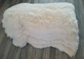 real sheepskin rug natural soft fleece