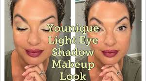 younique light eye shadow makeup look