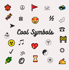 cool symbols and fancy text symbols to