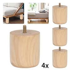 4x wooden sofa legs replacement tapered