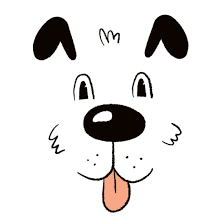 dog face dog dog head comic cartoon