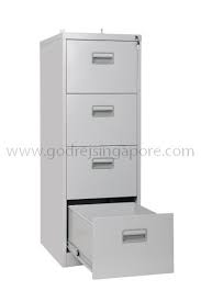 4 drawer filing cabinet with security bar