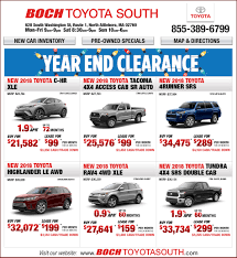 boch toyota south additional specials
