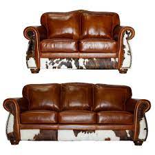 top grain leather sofa set with