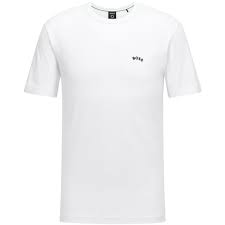 boss curved logo t shirt men