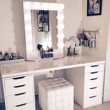 makeup desk with mirror and chair flash