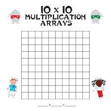 Multiplication Arrays Blank Up To 10x10 In 2019
