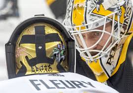 A goaltender mask, commonly referred to as a hockey mask or a goalie mask, is a mask worn by ice hockey, inline hockey, field hockey, bandy and floorball goaltenders to protect the head from injury. 20 Penguins Thoughts Matt Murray Marc Andre Fleury And The Pursuit Of Perfection Pittsburgh Post Gazette