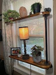 Swivel Plant Shelf Black Pipe Shelf