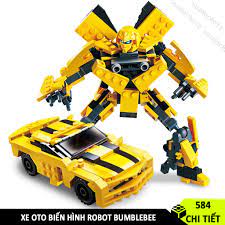 Bộ đồ chơi xếp hình Lego Robot BUMBLEBEE biến hình Lego xe đua / Hộp Giấy /  584 chi tiết