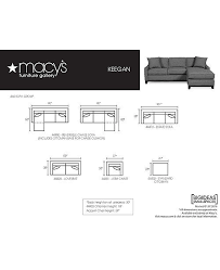 Furniture Keegan 90 Fabric Sectional