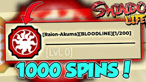 We will keep you up to date when they become available. Code Using 1 000 Spins To Get Raion Akuma New Bloodline In Shindo Life Builderboy Tv Let S Play Index