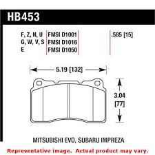 Details About Hawk Performance Street Brake Pads Hb453b 585 Fits Acura 2004 2006 Tl Posi