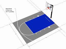 20x24 basketball half court floor kit