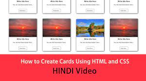 how to create cards design using html