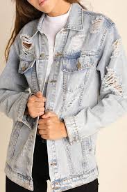 Umgee Usa Distressed Denim Jacket Products In 2019 Light