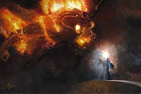 Gandalf and the Balrog (Lord of the Rings) Premium Art Print ...
