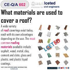 roof covering materials types of roof