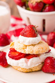 homemade strawberry shortcake with