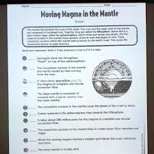 moving magma in the mantle geology