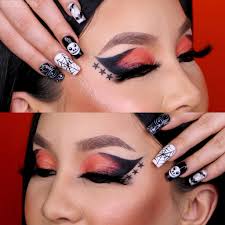 orange black eyeshadow tutorial for