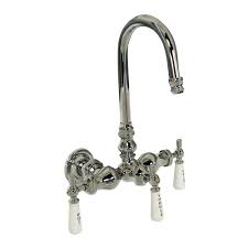 Barclay Products Porcelain Lever 2-Handle Claw Foot Tub Faucet with  Diverter in Chrome 4001-PL-CP - The Home Depot