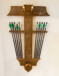 Barn Wood Crossbow Rack For Archery