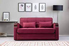 Red Microfiber Sleeper Sofa At Futonland