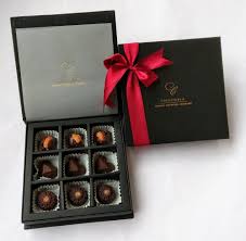 square orted dark chocolate gift box