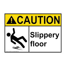 caution sign slippery floor sign ansi