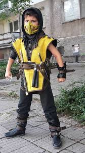 Mortal kombat 11 scorpion story all cutscenes storyline. Kids Mortal Kombat Scorpion Cosplay Costume With Mask Included Scorpio Partytask Boutique