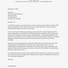 Hair Stylist Cover Letter And Resume Examples