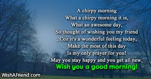 a chirpy morning good morning poem