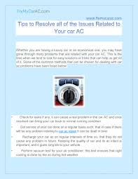 Tips To Resolve All Of The Issues Related To Your Car Ac By