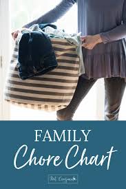 Family Chore Chart Printable For Household Management