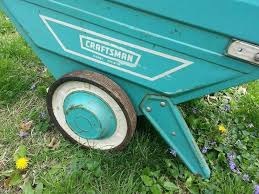 vintage craftsman metal lawn cart mid