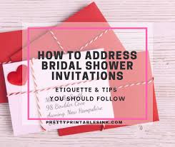 address bridal shower invitations
