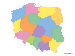 A collection of geography pages, printouts, and activities for students. Multicolor Map Of Poland With Provinces Free Vector Maps