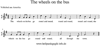 Die schönsten kinderlieder für gitarre: The Wheels On The Bus Text Noten Download