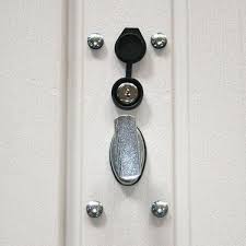 Silver Keyed Sliding Cellar Door Lock
