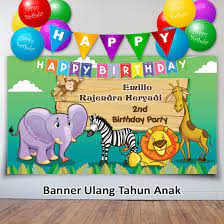 Hari ulang tahun merupakan momen yang ditunggu oleh si kecil. Jual Spanduk Ulang Tahun Anak Banner Backdrop Jungle 2 Di Lapak Tazkia Sticker Bukalapak