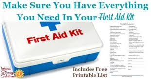 First Aid Kit Contents List What You Really Need