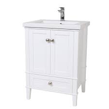 Want to shop bathroom vanities nearby? Elegant Decor Aqua White 24 Inch Single Bathroom Vanity Set The Classy Home