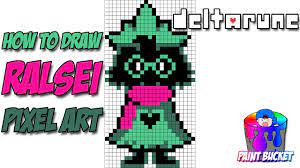 How to Draw Ralsei (Deltarune) - Undertale Pixel Art 8-Bit Step by Step  Speedpaint Drawing - YouTube