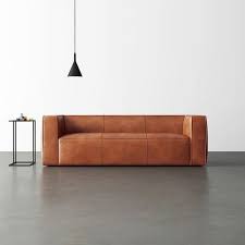 modern warren genuine leather sofa for